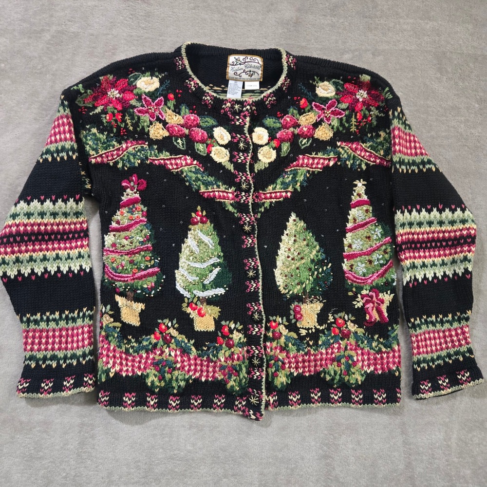 Vtg Heirloom Collectibles Christmas Sweater Holiday Grannycore Ugly Novelty